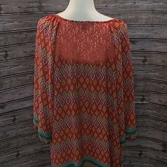 🔥🔥SALE🔥🔥Zac & RACHEL Multi Colored Tunic Blouse - Picture 7 of 7